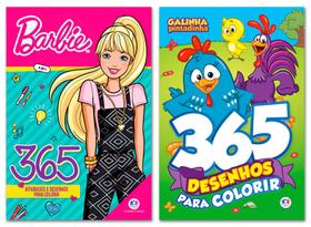 Kit 365 Atividades Desenhos Para Colorir - Barbie + Galinha Pintadinha