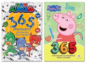 Kit 365 Atividades + Desenhos - PJ Masks e Peppa Pig