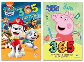 Kit 365 Atividades e Desenho - Peppa Pig + Patrulha Canina - Ciranda Cultural Kit 365 Atividades e Desenho - Peppa Pig + Patrulha Canina - Ciranda Cultural
