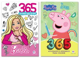 Kit 365 Atividades e Desenhos de Colorir - Barbie e Peppa Pig - Ciranda Cultural