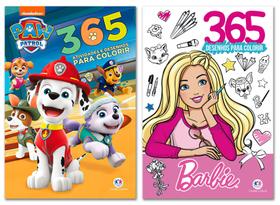 Kit 365 Atividades e Desenhos de Colorir - Barbie + Patrulha Canina - Ciranda Cultural