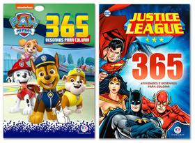 Kit 365 Atividades e Desenhos de Colorir: Liga da Justiça + Patrulha Canina - Ciranda Cultural