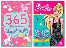 Kit 365 Atividades e Desenhos de Colorir - Unicórnios + Barbie