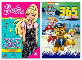 Kit 365 Atividades e Desenhos Para Colorir - Barbie + Patrulha Canina - Ciranda Cultural