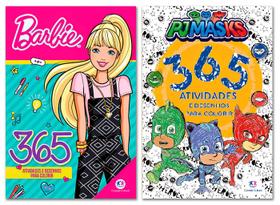 Kit 365 Atividades e Desenhos Para Colorir - Barbie + PJ Masks