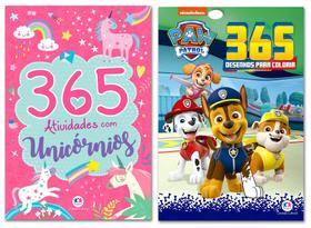 Kit 365 Atividades e desenhos - Unicórnios + Patrulha Canina - Ciranda Cultural Kit 365 Atividades e desenhos - Unicórnios + Patrulha Canina - Ciranda Cultural