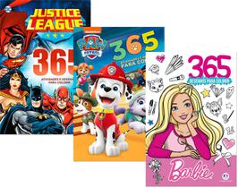 Kit 365 Atividades Liga da Justiça Patrulha Canina Barbie 2 - Ciranda Cultural