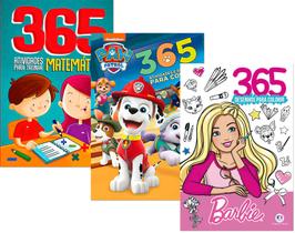 Kit 365 Atividades - Matemática + Patrulha Canina + Barbie 2 - Ciranda Cultural