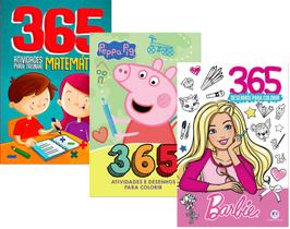 Kit 365 Atividades - Matemática + Peppa Pig + Barbie 2 - Ciranda Cultural