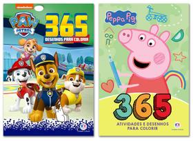 Kit 365 Atividades - Patrulha Canina Desenho e Peppa Pig - Ciranda Cultural