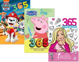 Kit 365 Atividades - Patrulha Canina + Peppa Pig + Barbie 2 - Ciranda Cultural