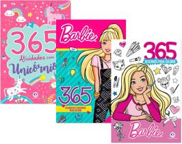 Kit 365 Atividades - Unicórnios + 2 Livros Barbie - Ciranda Cultural