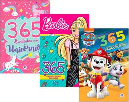 Kit 365 Atividades - Unicórnios Barbie Patrulha Canina - Ciranda Cultural