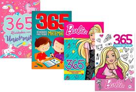 Kit 365 Atividades - Unicórnios + Matemática + Barbie 1 e 2 - Ciranda Cultural