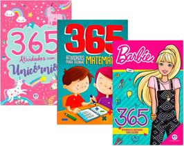 Kit 365 Atividades - Unicórnios + Matemática + Barbie