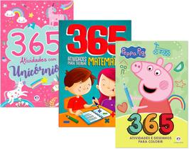 Kit 365 Atividades - Unicórnios + Matemática + Peppa Pig - Ciranda Cultural Kit 365 Atividades - Unicórnios + Matemática + Peppa Pig - Ciranda Cultural