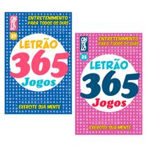 Kit 365 Caça-Palavras Letrão Mais de 5000 Passatempos Vários Jogos - 2 Livros Kit 365 Caça-Palavras Letrão Mais de 5000 Passatempos Vários Jogos - 2 Livros