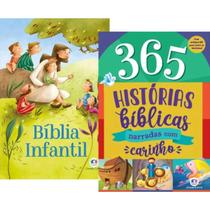 Kit 365 Histórias Bíblicas Narradas + Bíblia Infantil