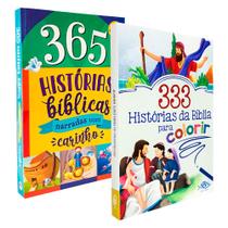 Kit 365 Histórias Bíblicas Narradas com Carinho + 333 Histórias da Bíblia para Colorir