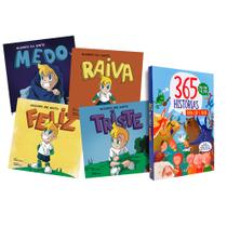 Kit 365 Histórias para Ler e Ouvir + Coleção Sentimentos e Emoções Completa