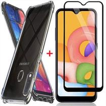 Kit 3D A10S Capa Transparente + Película de Vidro 3D para Samsung Galaxy A10S Kit 3D A10S Capa Transparente + Película de Vidro 3D para Samsung Galaxy A10S