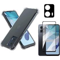 Kit 3D Moto G73 Capa Anti Shock + Película 3D + Película de Câmera