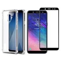 Kit 3D para J8 - Película 3D de Vidro + Capa Transparente Anti Impactos Samsung Galaxy J8 Kit 3D para J8 - Película 3D de Vidro + Capa Transparente Anti Impactos Samsung Galaxy J8
