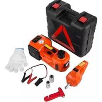 Kit 3em1 Macaco Hidraulico Compressor Chave Impacto P/Carro