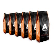 Kit 3kg café torrado em grãos américa premium - 500g