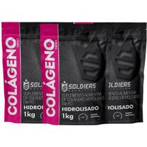 Kit: 3Kg Colágeno Hidrolisado - 100% Puro Importado - Soldiers Nutrition