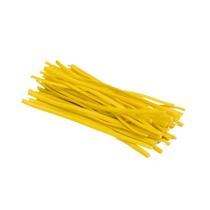 Kit 3kg Fecho Plástico Amarelo 8cm Lacre Torcido Embalagens