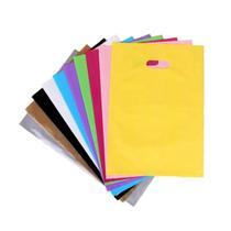 Kit 3kg Sacolas Plásticas Boca de Palhaço/Alça Vazada 16x20