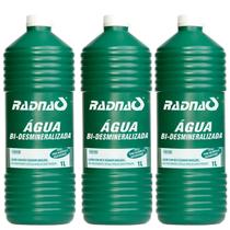 Kit 3L Água Desmineralizada Radnaq Ideal Para Baterias e Radiadores Uso Industrial