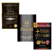 Kit 3livros, As 48 leis do Poder + Mais Esperto Que o Diabo + Quem Pensa Enriquece, O Legado, O Mistério Revelado