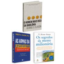 Kit 3livros, As Armas Da Persuasão 2.0 + O Homem Mais Rico da Babilônia + Os Segredos Da Mente Milionária, Os Segredos Para Enriquecer