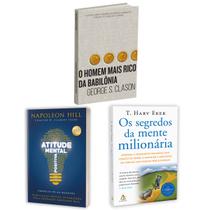 Kit 3livros, Atitude Mental Positiva + O Homem Mais Rico da Babilônia + Os Segredos Da Mente Milionária, Os Segredos Para Enriquecer Kit 3livros, Atitude Mental Positiva + O Homem Mais Rico da Babilônia + Os Segredos Da Mente Milionária, Os Segredos Para Enriquecer