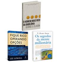 Kit 3livros, Fique Rico Operando Opções + O Homem Mais Rico da Babilônia + Os Segredos Da Mente Milionária, Segredos Para Enriquecer