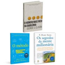 Kit 3livros, O Método + O Homem Mais Rico da Babilônia + Os Segredos Da Mente Milionária, Os Segredos Para Enriquecer
