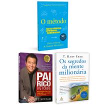 Kit 3livros, O Método + Pai Rico, Pai Pobre + Os Segredos Da Mente Milionária, Os Segredos Para Conquistar Sua Independência Financeira - Alta Books, Sextante