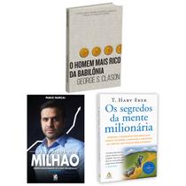 Kit 3livros, Os Códigos do Milhão + O Homem Mais Rico da Babilônia + Os Segredos Da Mente Milionária, Os Segredos Para Enriquecer