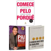 Kit 3livros, Pai Rico, Pai Pobre + Comece pelo Porquê + O Homem Mais Rico da Babilônia, Segredos Para Enriquecer, Edição Atualizada Kit 3livros, Pai Rico, Pai Pobre + Comece pelo Porquê + O Homem Mais Rico da Babilônia, Segredos Para Enriquecer, Edição Atualizada