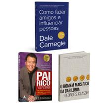 Kit 3livros, Pai Rico, Pai Pobre + Como Fazer Amigos e Influenciar Pessoas + O Homem Mais Rico da Babilônia, Segredos Para Enriquecer - HarperCollins, Alta Books, Sextante