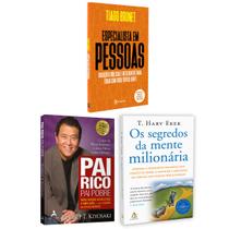 Kit 3livros, Pai Rico, Pai Pobre + Especialista Em Pessoas + Os Segredos Da Mente Milionária, Segredos Para Enriquecer, Edição Atualizada
