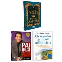 Kit 3livros, Pai Rico, Pai Pobre + O Príncipe + Os Segredos Da Mente Milionária, Segredos Para Enriquecer, Edição Atualizada