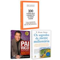Kit 3livros, Pai Rico, Pai Pobre + Que Líderes De Sucesso Fazem + Os Segredos Da Mente Milionária, Segredos Para Enriquecer, Edição Atualizada Kit 3livros, Pai Rico, Pai Pobre + Que Líderes De Sucesso Fazem + Os Segredos Da Mente Milionária, Segredos Para Enriquecer, Edição Atualizada