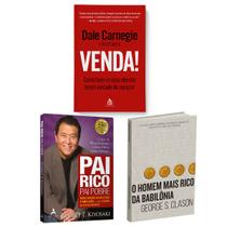 Kit 3livros, Pai Rico, Pai Pobre + Venda! + O Homem Mais Rico da Babilônia, Segredos Para Enriquecer, Edição Atualizada - HarperCollins, Alta Books, Sextante