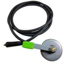 Kit 3m Cabo 16mm² Flexível P/ Solda + 1 Conectores Engate Rápido 9mm + 1 Garra Negativa Magnética Grampo Terra 160A