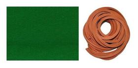 Kit 3m Pano Tecido Verde + 8m Borracha L Mesa Sinuca Bilhar