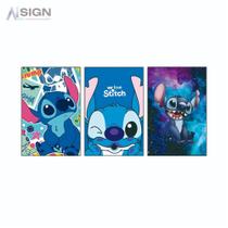 Kit 3PÇS 20x30, 50x30 OU 60X40 Stitch Personalizado Infantil P/ Quarto Menino (A) Stitch Mdf Sala Quarto Premium