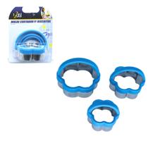 Kit 3Pçs Moldes Cortadores P/Biscoito Pasta Flor 123Util Kit 3Pçs Moldes Cortadores P/Biscoito Pasta Flor 123Util